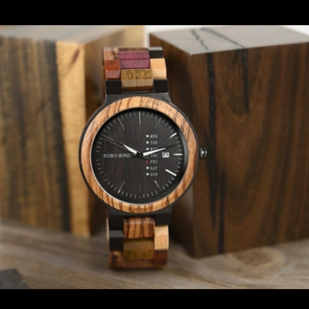 Mens Luxury Natural Colorful Wooden Watch (BRAND NEW) - Picture 1 of 8